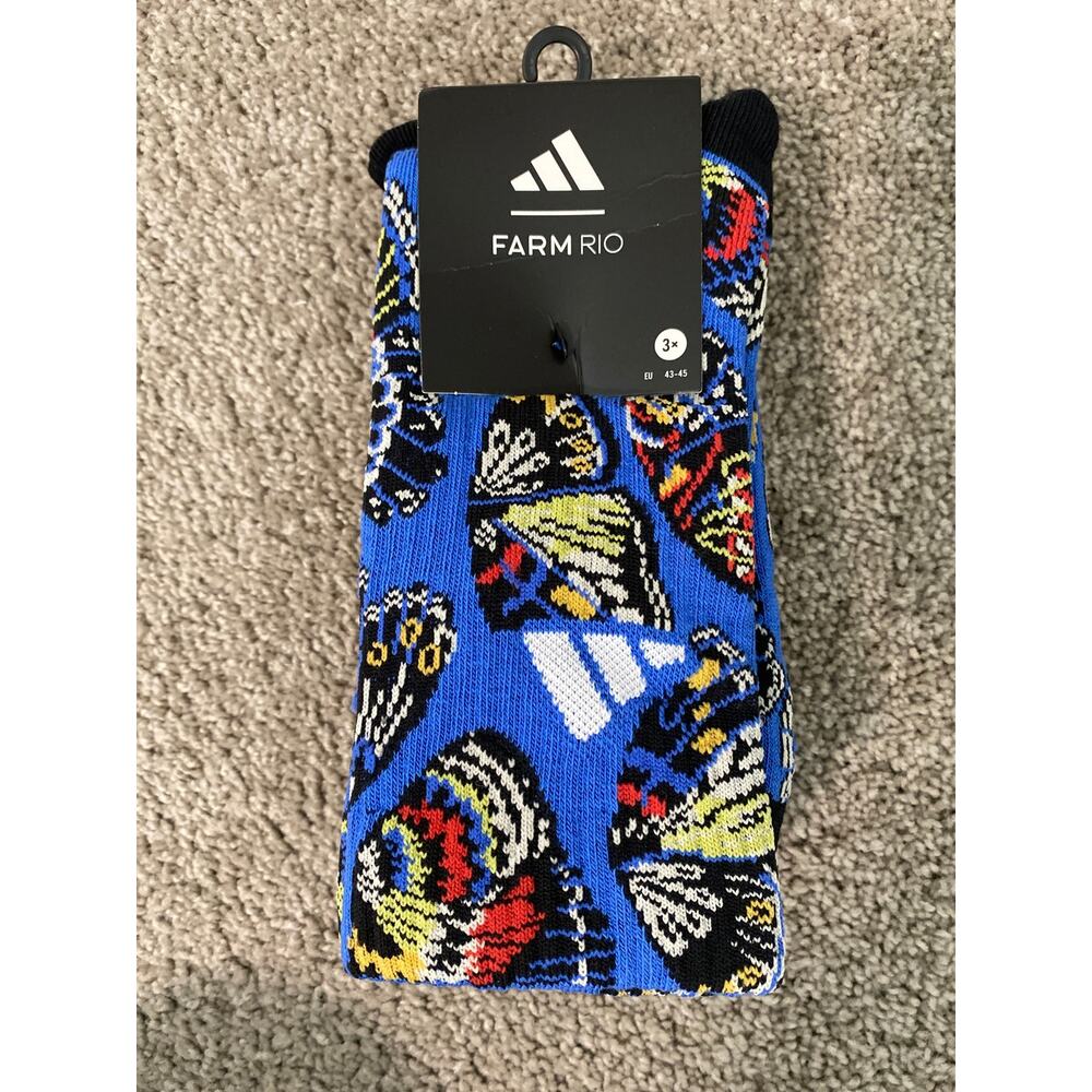 New Adidas X Farm Rio Collab Crew Socks Size Large